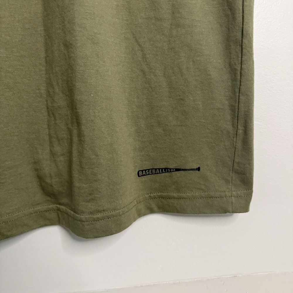 Baseballism Army Green Retired Short Sleeve Crewneck Shirt Mens Large - Picture 6 of 6